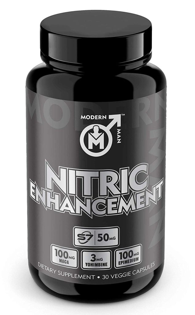 Nitric Oxide Enhancement by Modern Man – Pump Enhancing Alpha Male Booster for Men - Yohimbine HCL, Maca Root | Increase Strength, Size & Stamina | Muscle Gain Supplement - 30 Pills by Modern Man Products